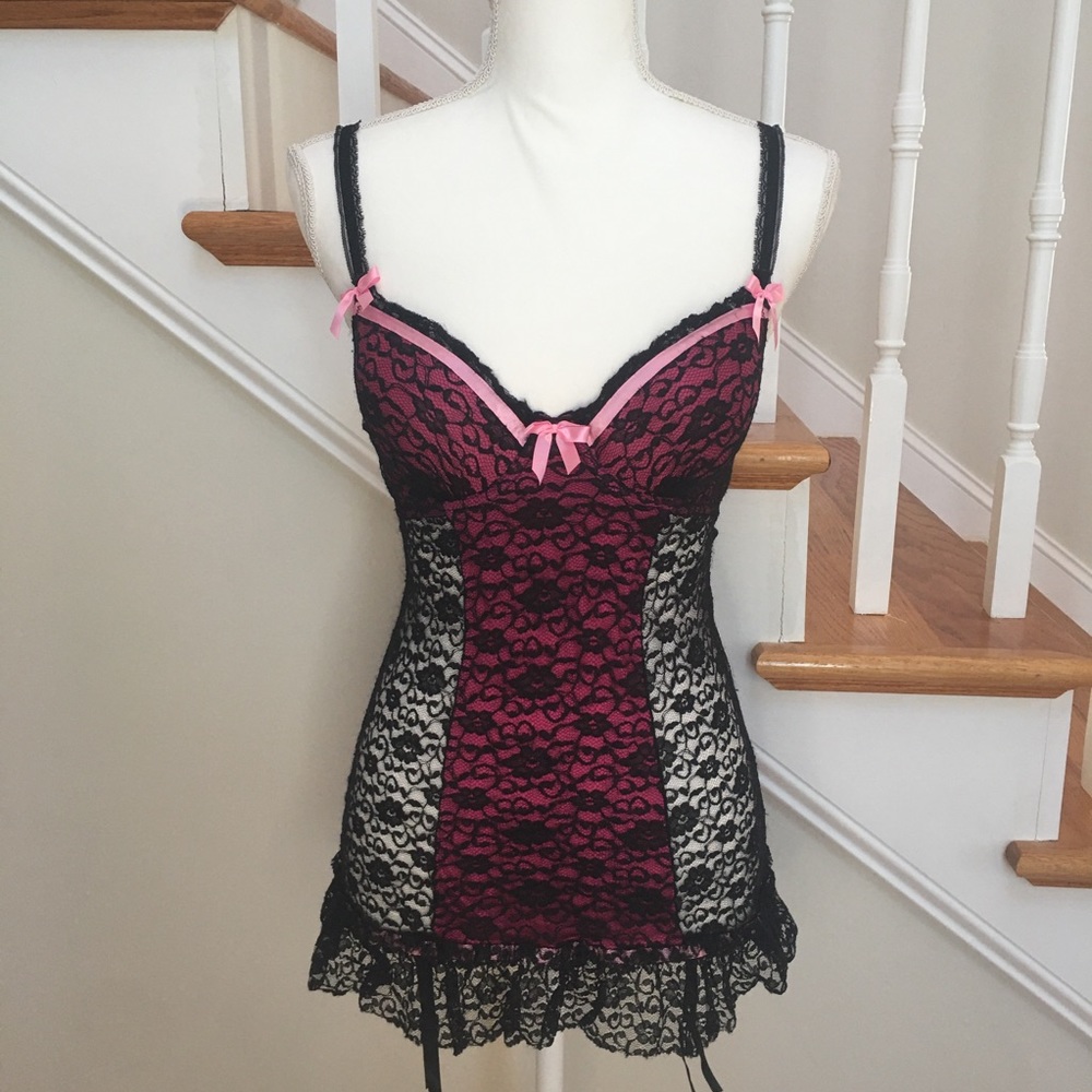 Victoria's Secret y2k retro lace slip chemise 34B